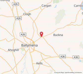 Map of Broughshane, Northern IrelandNorthern Ireland