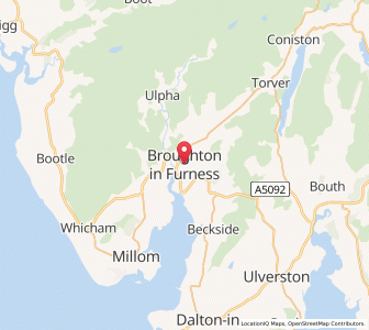 Map of Broughton in Furness, EnglandEngland