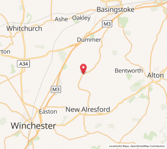 Map of Brown Candover, EnglandEngland