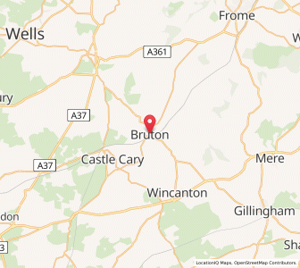 Map of Bruton, EnglandEngland