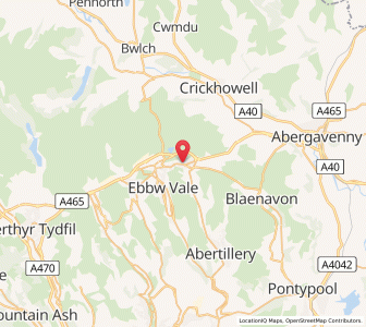 Map of Brynmawr, WalesWales