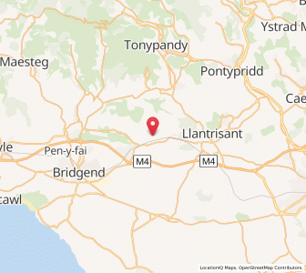 Map of Brynna, WalesWales