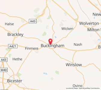 Map of Buckingham, EnglandEngland