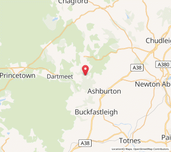 Map of Buckland in the Moor, EnglandEngland