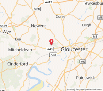 Map of Bulley, EnglandEngland