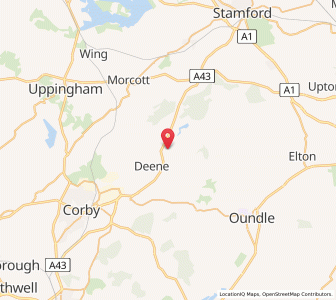 Map of Bulwick, EnglandEngland