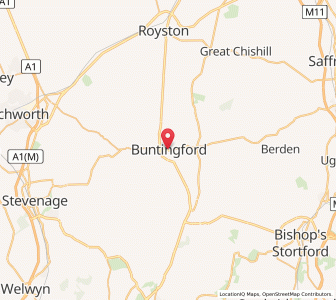 Map of Buntingford, EnglandEngland