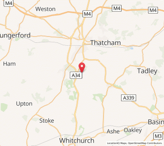 Map of Burghclere, EnglandEngland