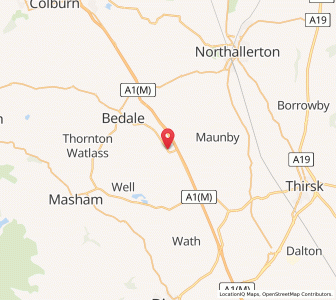 Map of Burneston, EnglandEngland