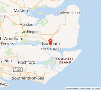 Map of Burnham on Crouch, EnglandEngland