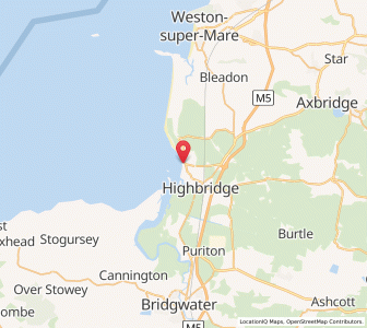Map of Burnham-on-Sea, EnglandEngland