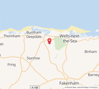Map of Burnham Thorpe, EnglandEngland