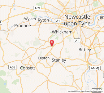 Map of Burnopfield, EnglandEngland