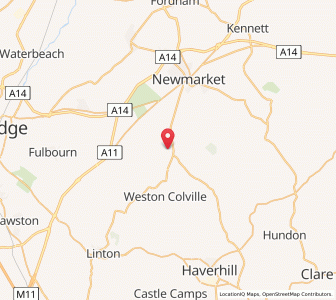 Map of Burrough Green, EnglandEngland