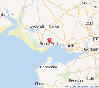 Map of Burry Port, WalesWales