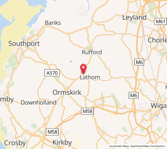 Map of Burscough, EnglandEngland