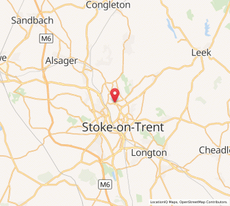 Map of Burslem, EnglandEngland