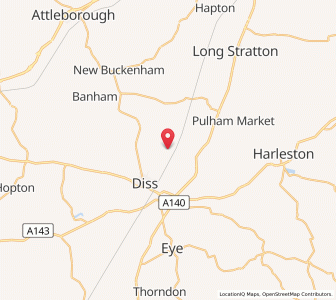 Map of Burston, EnglandEngland
