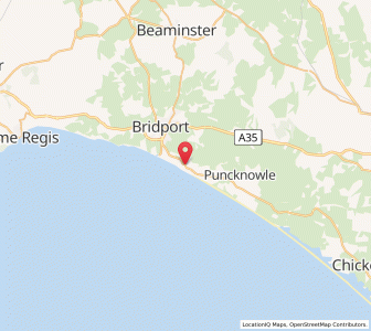 Map of Burton Bradstock, EnglandEngland
