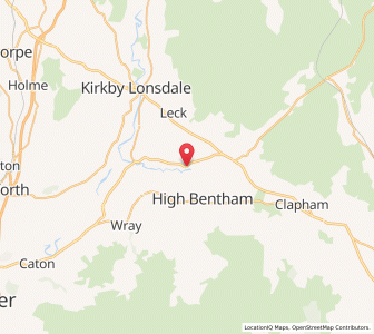 Map of Burton in Lonsdale, EnglandEngland