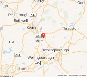 Map of Burton Latimer, EnglandEngland