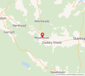 Map of Burtree Ford, EnglandEngland