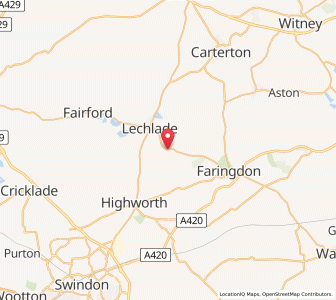 Map of Buscot, EnglandEngland