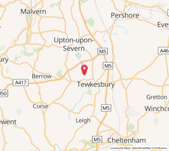 Map of Bushley, EnglandEngland