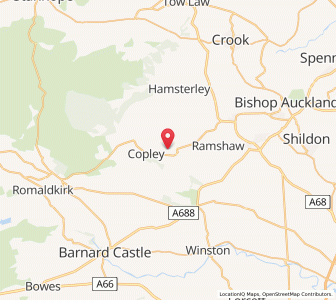 Map of Butterknowle, EnglandEngland