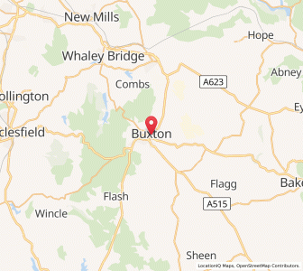 Map of Buxton, EnglandEngland