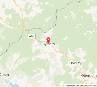 Map of Byrness, EnglandEngland