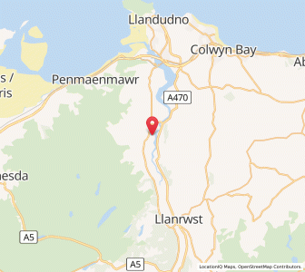 Map of Caerhun, WalesWales