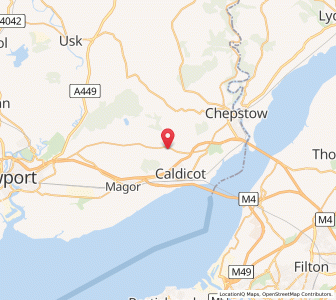 Map of Caerwent, WalesWales