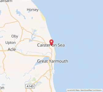 Map of Caister-on-Sea, EnglandEngland