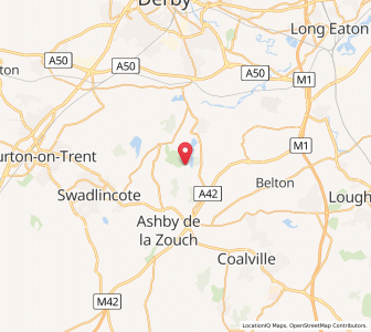 Map of Calke, EnglandEngland