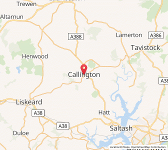 Map of Callington, EnglandEngland