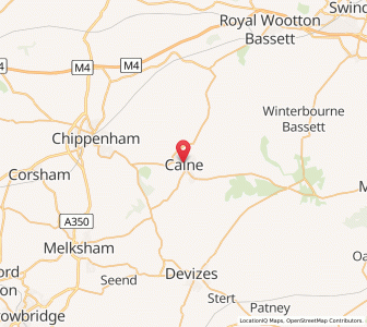 Map of Calne, EnglandEngland