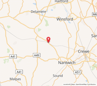 Map of Calveley, EnglandEngland