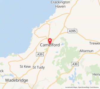 Map of Camelford, EnglandEngland