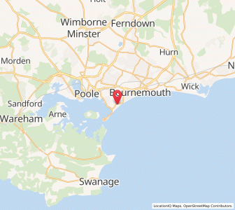 Map of Canford Cliffs, EnglandEngland