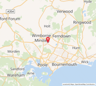 Map of Canford Magna, EnglandEngland