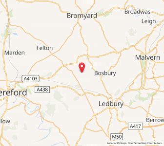 Map of Canon Frome, EnglandEngland