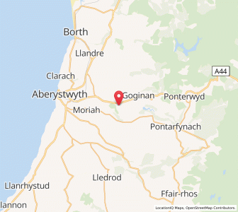 Map of Capel Bangor, WalesWales