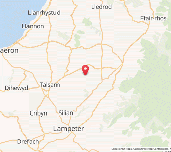 Map of Capel-Bettws Lleucu, WalesWales