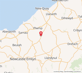 Map of Capel-Cynon, WalesWales