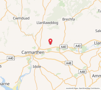 Map of Capel Gwyn, WalesWales