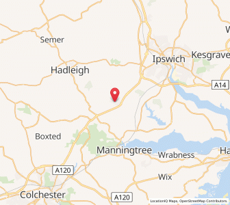 Map of Capel Saint Mary, EnglandEngland