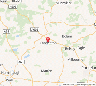 Map of Capheaton, EnglandEngland