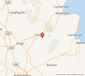Map of Cargan, Northern IrelandNorthern Ireland