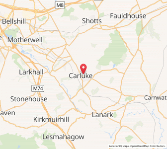 Map of Carluke, ScotlandScotland